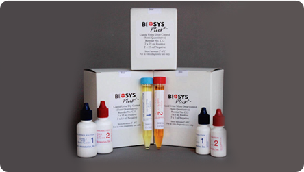 BioSys Plus liquid dipstick urine control kits and bottles